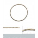 Bracelet femme plaqué-or 750/000 3 microns bicolore