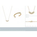 Collier plaqué-or 750/000 3 microns pierre synthétique