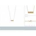 Collier plaqué-or 750/000 3 microns pierre synthétique