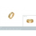 Bague plaqué-or 750/000 5 microns pierre synthétique