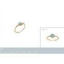 Bague plaqué-or 750/000 5 microns pierre synthétique