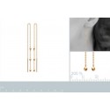 Boucles d'oreilles plaqué-or 750/000 3 microns