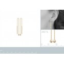Boucles d'oreilles plaqué-or 750/000 3 microns oz