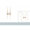 Boucles d'oreilles plaqué-or 750/000 3 microns imitation perle