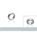 Bague alliance homme acier 316 L 3 microns bicolore