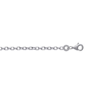 Chaîne argent 925/000 maille forçat diamanté 