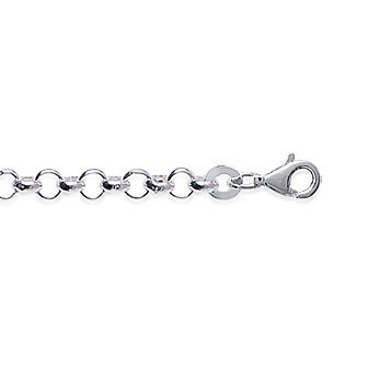 Bracelet argent 925/000 rhodiée maille jaseron 7560401C