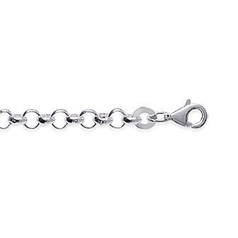 Bracelet argent 925/000 rhodiée maille jaseron