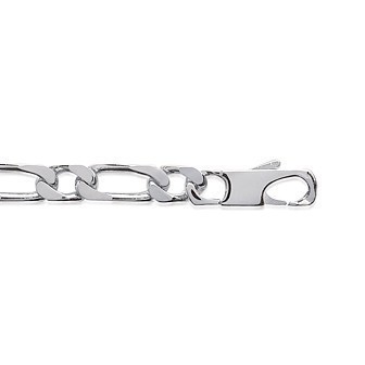 Bracelet argent 925/000 maille figaro 1 maillon diamantée 4 faces 73120021BOL