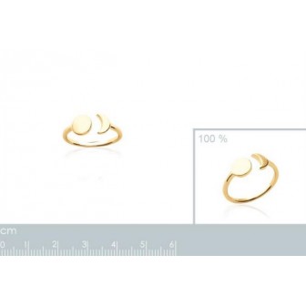Bague plaqué-or 750/000 3 microns CCGAIAA