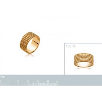 Bague plaqué-or 750/000 3 microns CCGBDAA