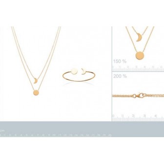 Collier plaqué-or 750/000 3 microns JCBFAFEA