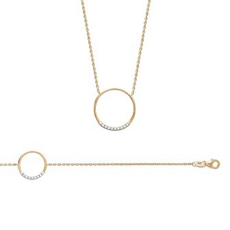 Bracelet plaqué-or 750/000 3 microns bicolore oz JHBJEBBI