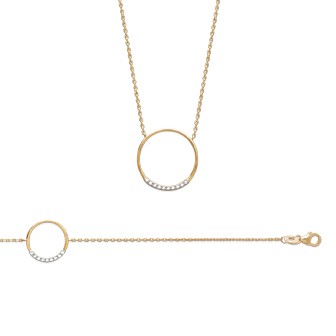 Bracelet plaqué-or 750/000 3 microns bicolore oz JHBJEBBI