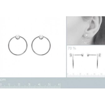 Boucle d'oreilles argent 925/000 rhodiée oz BFEGDBA