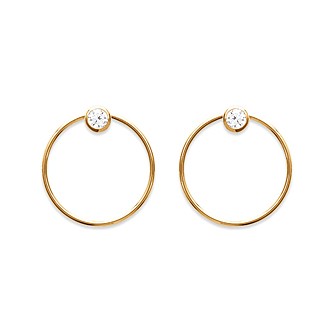 Boucle d'oreilles plaqué-or 750/000 3 microns oz CFEGDBA