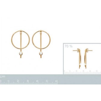 Boucle d'oreilles plaqué-or 750/000 3 microns oz CFEGEBA