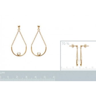 Boucle d'oreilles plaqué-or 750/000 3 microns oz CFEGJBA