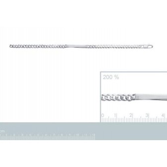 Identité argent 925/000 rhodiée