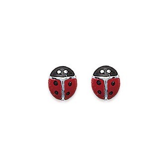 Boucle d'oreilles argent 925/000 rhodiée email HECJGJ