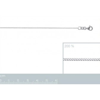 Chaîne argent 925/000 diamantée 4 faces