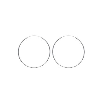 Créoles argent 925/000 fil rond 2 mm