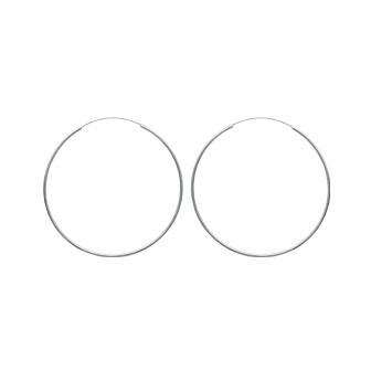 Créoles argent 925/000 fil rond 2 mm