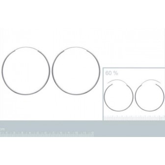 Créoles argent rhodiée 925/000
