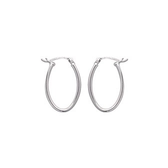 Créoles argent 925/000 rhodiée 2 mm