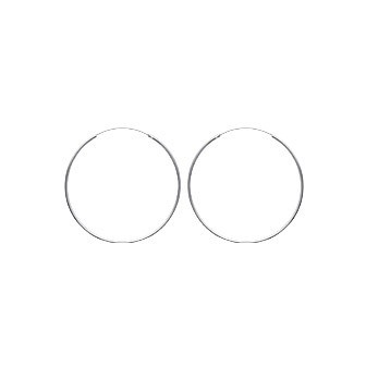 Créoles argent rhodiée 925/000 7QSD30