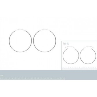 Créoles argent rhodiée 925/000