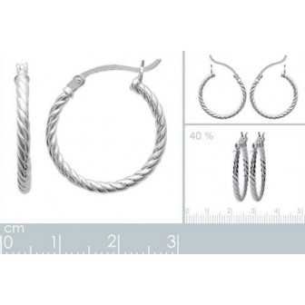 Créoles argent 925 /000 2 MM