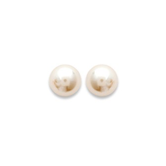 Boucles d'oreilles argent 925/000 imitation perles Majorque 