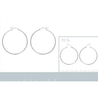 Créoles argent 925/000 rhodiée 