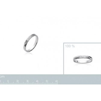 Alliance homme argent 925 rhodié