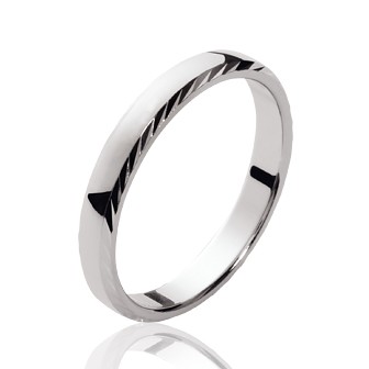Alliance femme argent rhodiée 925/000 -HCEHCAAD