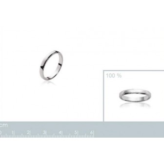 Alliance femme argent rhodiée 925/000 -HCEHCAAD