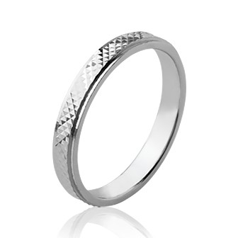 Alliance femme argent rhodiée 925/000 -HCEJGAAD