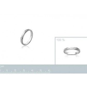 Alliance femme argent rhodiée 925/000 -HCEJGAAD