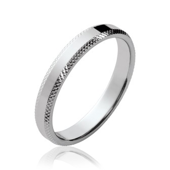 Alliance femme argent rhodiée 925/000 -HCEJHAAD