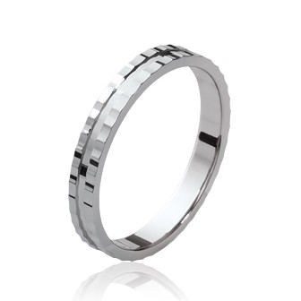 Alliance femme argent rhodiée 925/000 - HCEJJAAD