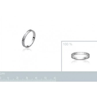 Alliance femme argent rhodiée 925/000 - HCEJJAAD