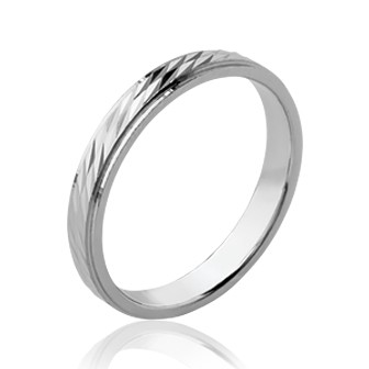 Alliance femme argent rhodiée 925/000 -HCGAAAAD