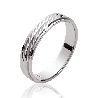 Alliance homme argent rhodiée 925/000 - HCGAAAAE