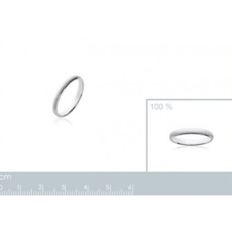 Alliance femme argent rhodiée 925/000 -HCGDFAAD