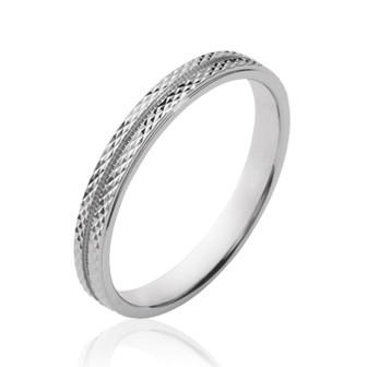 Alliance femme argent rhodiée 925/000-HCGDJAAD