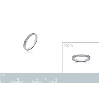 Alliance femme argent rhodiée 925/000-HCGDJAAD