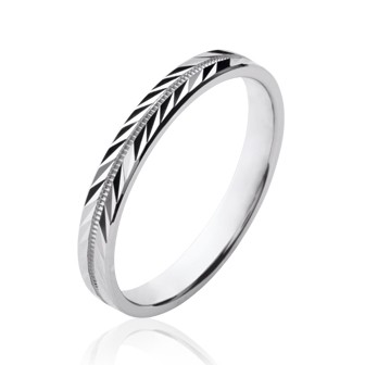 Alliance femme argent rhodiée 925/000 -HCGEAAAD