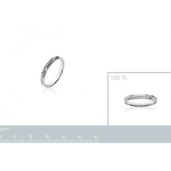 Alliance femme argent rhodiée 925/000 -HCGEAAAD