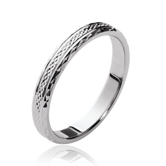 Alliance femme argent rhodiée 925/000 - HCEHBAAD
